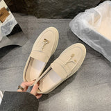 New Small Fashion Leisure Flat Base Lazy One Foot Comfortable Soft Soft-Sided White Shoes