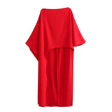 Collarless Short Suit Jacket Asymmetric Cloak Shirt High-Rise Straight Trousers Suit
