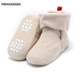 Unisex Baby Newborn Coral Fleece Bootie Winter Warm Infant Toddler Crib Shoes Girls Boys Floor First Walkers