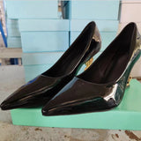 Zingj Photo Single Shoes Women 2023 Spring Autumn New Fashion High Heels Women's Lacquer Leather Tip-Outfit