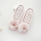 Autumn Winter Warm Women Home Slippers Soft Non-slip Indoor Shoes Cute House Slip On Flat Slides Ladies Fur