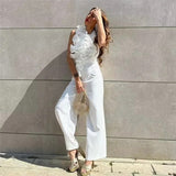 Ruffle Black Jumpsuit Women Elegant Long Jumpsuits Woman 2023 Sleeveless Party Summer Woman Jumpsuit New Women's