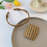 New Women Girls Portable Stretch Fold Hairbands Sweet Headband Convenience Hair Hold Hoop Decorate Fashion Hair