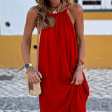 Spot Spring / Summer 2025 New Women's Fashion Sleeveless Neck Long Beach