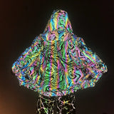 New Colorful Reflective Jacket For Men's Colorful Starry Sky Knit Breathable Stretch Hooded Jacket Jacket-Outfit