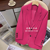 Zingj Small Suit Jacket Female Small 2024 Spring And Autumn New Korean Version Of Loose Suit Design Sense
