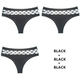3Pcs/Lot Hollow Out Lingerie Seamless Sexy Panties Women Elasticity Underwear Temptation Middle-waist G String