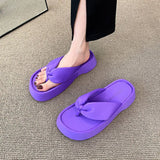 Fire Thick Bottom Flip-Flops Women Wear 2025 New Net Red Niche Feel Cool Toe Beach