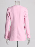 Australian Show Splicing Flower Design Blazer 2025 New V To Receive A Thin Buckle Suit