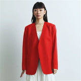 Suit Spring And Autumn New Cushion Shoulder Leisure Fashion Temperament Slim Thin Professional Gray Small Suit