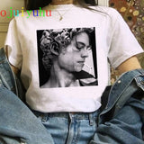 t shirt vaporwave Michelangelo women fashion new harajuku tshirt Casual korean style Graphic hip hop t-shirt
