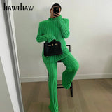 Women Autumn Long Sleeve Knitted Bodycon Green Sweater Mini Dress Knitwear 2021 Fall Clothes Wholesale Items