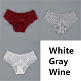 Sexy Women Lace Panties Underwear Seamless Transparent Panties Thongs Low Waist Hollow Briefs Solid Female Panty