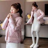 Women Winter Jacket Parkas 2021 New Fashion Youth Slim Stand Collar Casual Street Warm Autumn Winter Coat