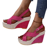 Zingj Platform Heel Sandals 2024 Size Denim Cross Buckle