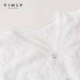 Women's Blouse Fashion V Neck Solid Buttons Puff Sleeve Autumn Clothes Office Lady Pullovers Female Chiffon Shirts