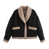 Autumn New Women's Clothing Fashion Simple Fur Collar Long-Sleeved