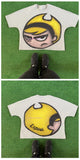Version Simple Minority Design Cartoon Long Printed Cotton T-Shirt Men's Hip-Hop Harajuku Y2k Loose Couple Blouse 211-0-Outfit