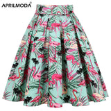 Green Pleated Short Skirts High Waist Cotton Hepburn Style Casual Summer Beach Boho Skater Retro Vintage Party