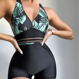 2022 New Leaf Print Flat-Angleed Panties