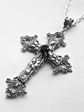 Rhinestone Chrome Hearts Necklace- Outfit