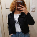 Jacket Women Green 2020 Autumn Woman Denim Jean Womens Coats Basic Jackets Female Slim Stretch Short Coat Feminina