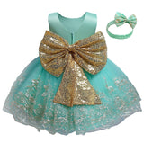 Baby Kids Dresses For Girls Embroidery Infant Girl Birthday Party Dress Ball Gown Christening Dress for Baby Girl