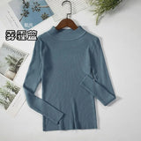 Women Turtleneck Sweater Casual Long Sleeve Korean Harajuku Slim Knitted Pullover Vintage Solid Skinny Jumper Elegant Tops