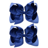6'' Solid Color Grosgrain Ribbon Bows Hair Clips For Cute Girls Large Handmade Hairpins Barrettes Kids Hair