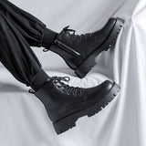 Zingj Zipper Short Boots Men's Platform Spring And Autumn Single Shoes 2023 New Martins Ins Trendy Versatile Show Thin