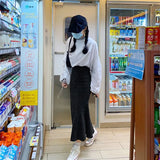 Fashion Split Long Denim Skirt for Women 2022 Summer High Waisted Mermaid Skirts Woman Package Hip Flare Skirt Female