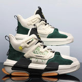 High-top Chunky Sneaker Men Running Shoes Waterproof Leather Sport Shoes Thick Sole Jogging Walking Shoes Zapatillas