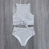 New Sexy High Waist Bikini Swimwear Women Swimsuit Push Up Biquini Bathing Suit High Neck Bikinis Women Summer Beach
