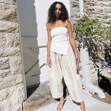 Side Slit Tube Top-Outfit