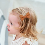 Pu Leather Bowknots Hair Clips For Cute Girls Handmade Hairpins Boutique Barrettes Headwear Kids Hair Accessories