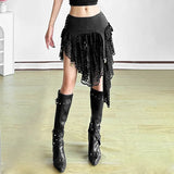 Summer New Women's Hottie Fashion Jennie With High-Waisted Color Irregular Design Half-Dress