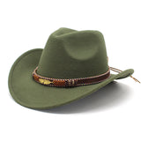 Women Vintage Cowboy Fluffy Hat with Rhinestone Ladies Girls Cowgirl Glitter Hat Cap Headwear for Fancy Dress Cosplay