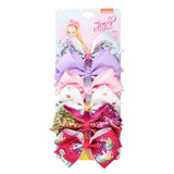 Pieces/Set JoJo Bows Jojo Siwa Rainbow Printed Knot Ribbon Bow For Girls Handmade Boutique Hair Clip Children Hair