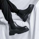 2025 New Youth Tooling High Top Foot Round Head Middle Tube Thick Bottom Middle Heel Martin