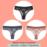 Floral Lace Underpants Women Thong Lingerie Sexy Panties Perspective Underwear Panties Solid Briefs For Female