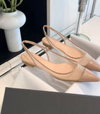 Ziran's New Fine Back Empty Single-Shoe Women 2025 Summer Buckle With Net Tips Sexy High