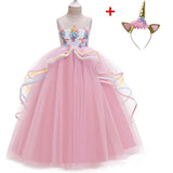 Unicorn Dress for Girls Flower Appliques Ball Gown Little Girl Princess Dresses Elegant Party Costumes Children