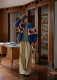 Reindeer Print Knitted Cardigan- Outfit