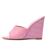 Spring New Large-Size Fashionable Simple Ladies' Slope Heel