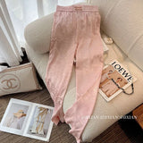 Chinese Style Wide-Leg Trousers With National Style High Waist Sag Feeling Loose Small Straight Trousers In