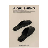 Women's Shoes 41-43 Fat Feet Wide Fat Women's Single Shoes Summer New Sandals Bag Head Half Slippers Wearing Pregnant Women's