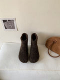 ~ Increase In Height ~ French Boken Wool Boots Women's Boots New Cotton Boots In Autumn And Winter