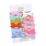 Set Floral Bows Solid Baby Headbands Dot Bowknot Elastic Cotton Hair Bands For Girls Nylon Princess Turban Hair