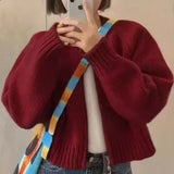 Zipper Knitted Sweater With A Girl's Early Autumn Short French Vintage Design Temperament Loose
