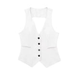 Autumn And Winter Straight Trousers Double Buckle Suit Vest Three Sets Of New Women's Fashion Commuting